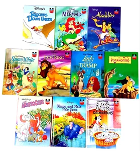Vintage Disneys Wonderful World of Reading 1993-1995 Aladdin Mermaid Lot of 10 - Picture 1 of 5