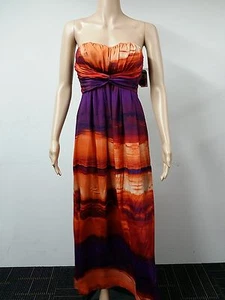 NEW - Jessica Simpson - Size 2 - Strapless Sunset Print Dress - Multicolor $118 - Picture 1 of 3