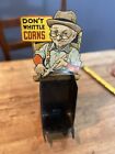 antique advertising sign pre 1930 Blue Jay Corns Display Tin