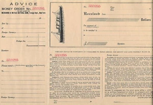 RARE UNCIRC 1900 MECHANICS METALS NB UNCUT INT MONEY ORDER SHEET in 16 LANGUAGES - Picture 1 of 2