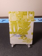 Shane Wright 2021-22 Upper Deck CHL Yellow Printing Plate Auto 1/1 Kraken