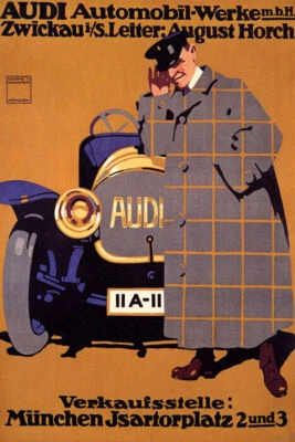 FINEST AUDI AUTOMOBILE GERMANY GERMAN CAR EUROPE VOLKSWAGEN VINTAGE POSTER REPRO - Image 1 of 3