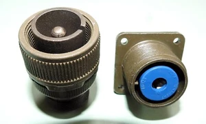 Conectores de 1 pin de acoplamiento estilo militar vintage MS3102A16-12S y MS3106B16-12P - Imagen 1 de 14