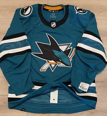 NUEVA Camiseta Adidas MiC San Jose Sharks Primegreen Home Teal Team Edición Talla 56 Foto 1 de 4
