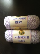 2 Lion Brand Yarn Homespun Baby Soft Violet