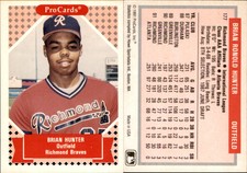 Brian Hunter 1991 ProCards Tomorrow's Heroes #177 Card *AutographDen*