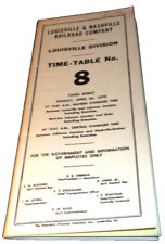 1970 L&N LOUISVILLE & NASHVILLE LOUISVILLE DIVISION EMPLOYEE TIMETABLE #8