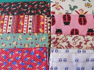 VINTAGE FABRIC- 100% COTTON - LINEN COTTON - ROSE & HUBBLE - P/MT or REMNANTS - Picture 1 of 17