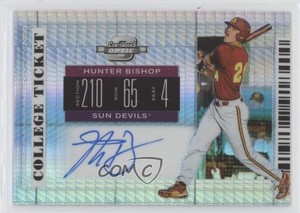 2019 Contenders Draft Picks Optic College Ticket Hyper /20 Hunter Bishop #9 Auto