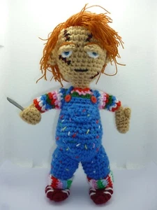 Chucky muñeco diabolico amigurumi de 28 cm de altura hecho a mano - Imagen 1 de 4