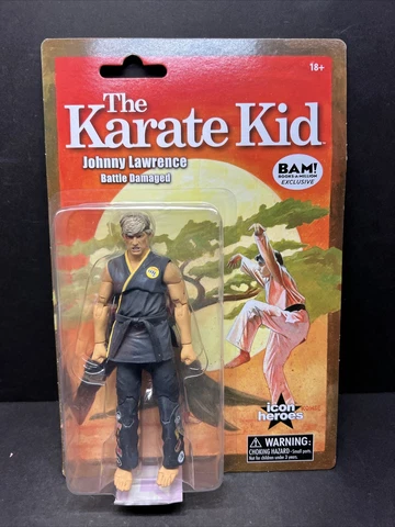 The Karate Kid JOHNNY LAWRENCE BATTLE DAMAGED Figure Cobra Kai BAM Damaged Cards Cover