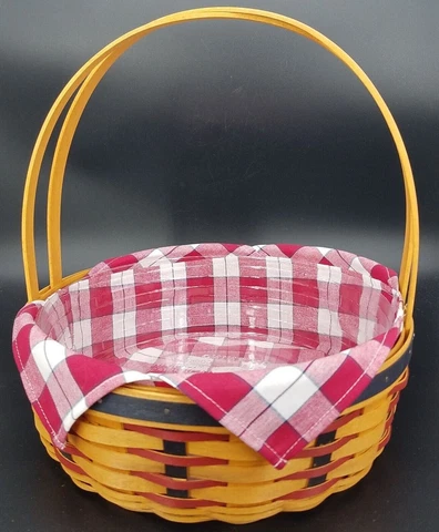Longaberger 2001 All-American Casserole Basket Set Prot. AMERICAN SUMMER PICNIC Cover