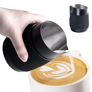 Milk Frother Cup 420ml Stainless Steel Cappuccino Coffee Steaming Pitcher cosy - Picture 1 of 9