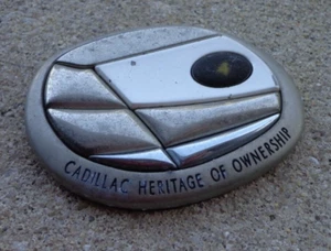 Cadillac Heritage of Ownership emblem badge decal logo front grill collector OEM - Picture 1 of 2
