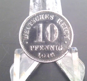 MONETA DA 10 PFENNIG IMPERIALE GERMANIA CIRCOLATA 1916 (40723), SPEDIZIONE NAZIONALE GRATUITA#3 - Foto 1 di 3