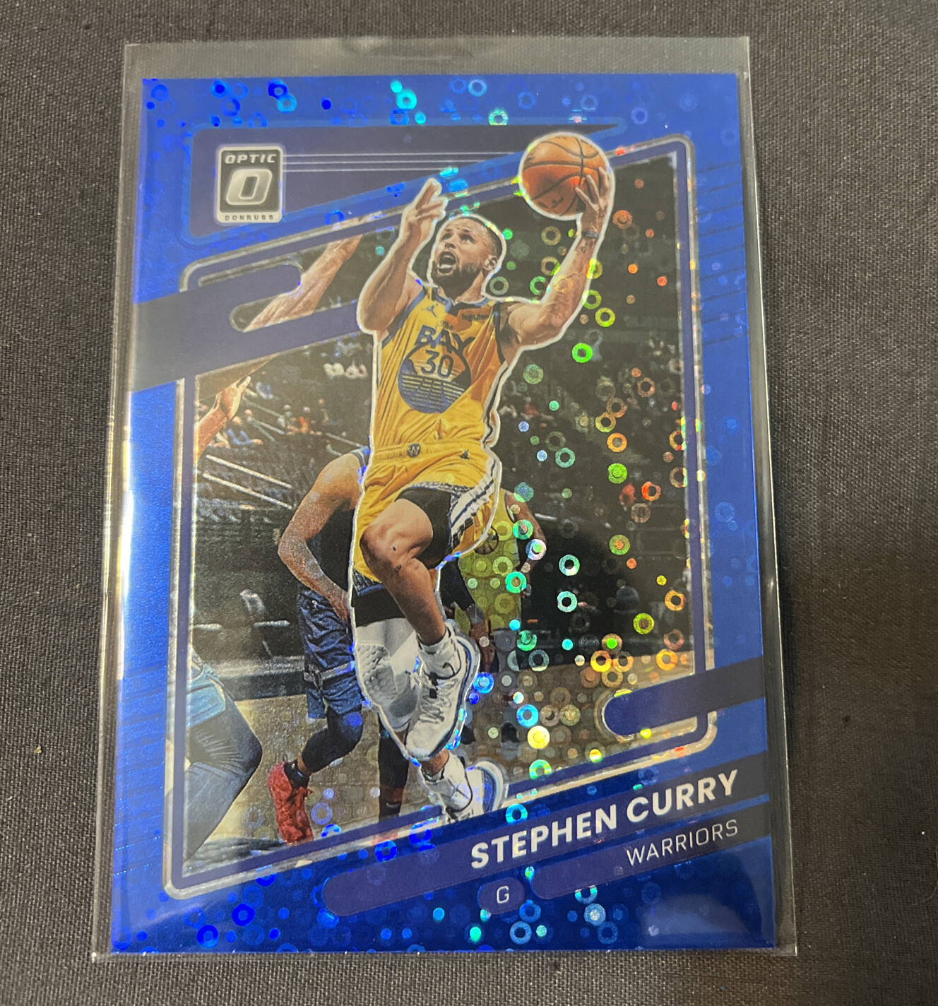 Stephen Curry 2021 Panini Donruss Optic #128 Fast Break Blue Disco Prizm  /50
