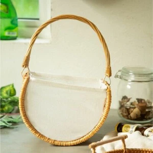 Semicircle Rattan Basket - Picture 1 of 3