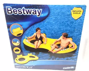 Bestway CoolerZ 2 Persone Zattera Galleggiante Tubo Fiume Lago Piscina NUOVO - Foto 1 di 3
