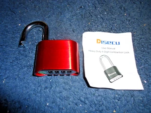 4 Digit Heavy Duty Combination Lock Outdoor Waterproof Padlock 1.3 Inch Shack... - Picture 1 of 4