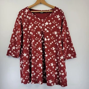 Blusa mujer Ulla Popken talla 16/18 cuello en V estampado de estrellas  - Imagen 1 de 11