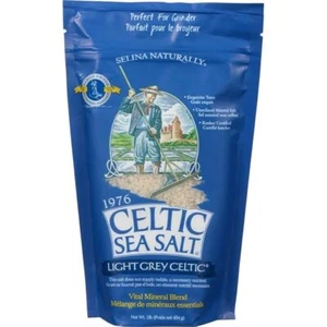 Celtic Sea Salt Light Grey 1lb / 454gr Selina Naturally Resealable Bag - Picture 1 of 4
