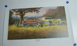 Dale Klee " Tire Swing " Limited Edition 83/650 15x23 signiert Automobil Chevy - Bild 1 von 6