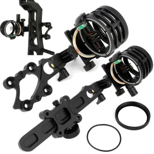 Mira de arco compuesta 5 pines micro ajustable 4X 6X 8X lente tiro con arco caza derecha izquierda - Imagen 1 de 16