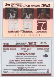2003-04 Contemporary Collection Red /50 Dajuan Wagner Darius Miles Carlos Boozer