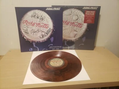 JUDAS PRIEST - Rocka Rolla 50th Anniversary – Signed LP Oxblood 180g - Image 1 of 4