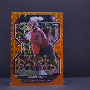 2021 Panini Prizm NFL JAMIN DAVIS RC Rookie Orange Laser Prizm #383 Commanders - Picture 1 of 2