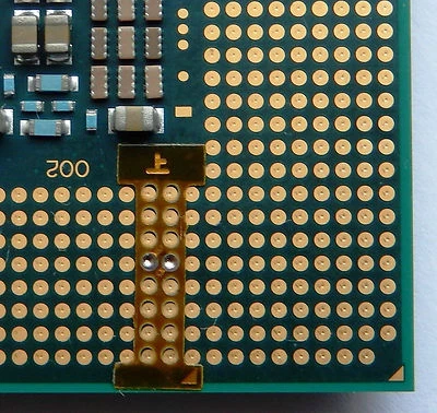 Lot of 100 x Adapter LGA 771 to 775 XEON Mod to Core 2 QUAD CPU - mod sticker - Image 1 of 3