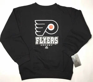 NHL Majestic Philadelphia Flyers Hockey Crew Neck Fleece Sweatshirt Youth M NWT - Picture 1 of 4