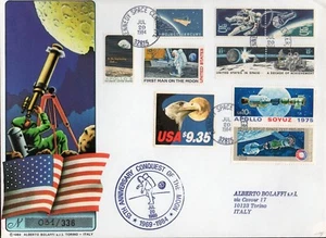 USA 1984 Sachet Commémorative Avec Tous Bolli Espace Cert. Bolaffi 100% N1045 - Picture 1 of 2