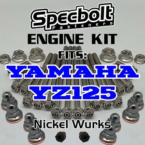 YZ125 Engine Rebuild Bolt Kit for Yamaha YZ 125 Specbolt Nickel Wurks Ti Look - Picture 1 of 10