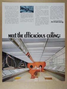 1967 Armstrong Leuchte Decken futuristische Zellstoffmühle Konzept Vintage Druck Anzeige - Bild 1 von 1