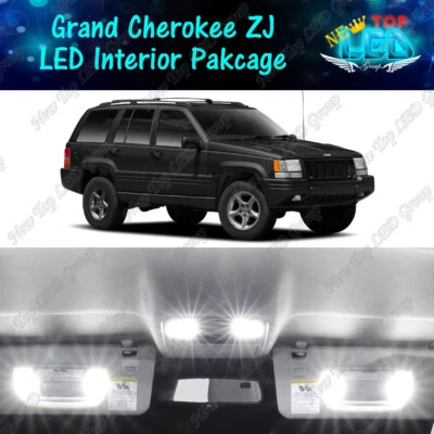 Kit de paquete de 14 luces LED interiores blancas para Jeep Grand Cherokee ZJ 1993-1998 Foto 1 de 4