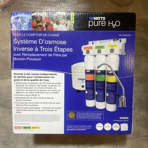 Watts pure System 3 Stage H2O Reverse Osmosis Water Filtration System - NEW! - Picture 1 of 7