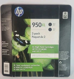 HP 950XL Schwarz Tintenpatronen 2er Pack Ablaufdatum 10/2016 - Bild 1 von 2