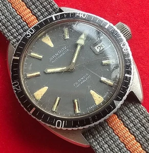 Sandoz Automatic Diver 35,6 mm working 20 ATM vintage watch 1744Z-84-5 - Imagen 1 de 6