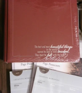 Creative Memories 12x12 album Helen Keller + 2 pk pages + 2 pk protectors LOT - Picture 1 of 1