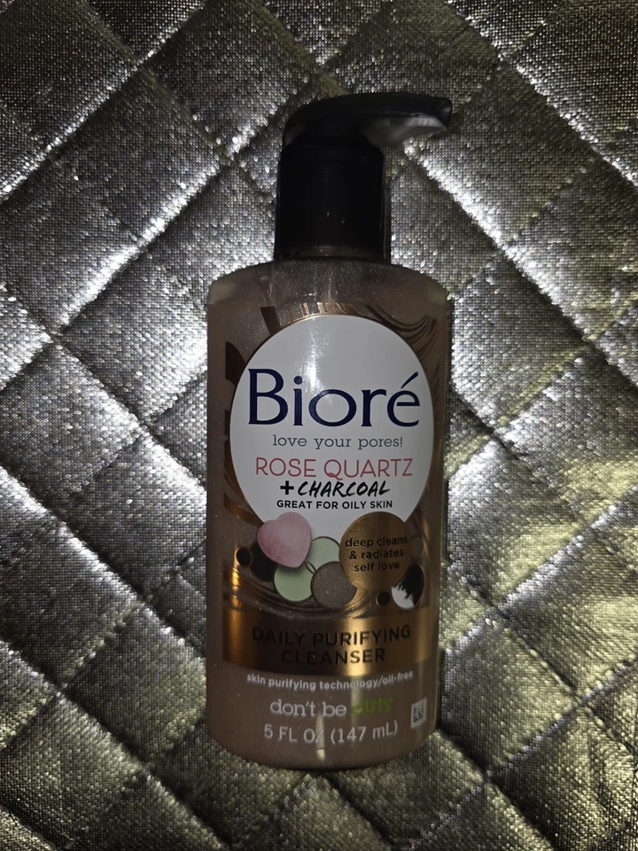 Bioré Rose Quartz Charcoal Daily Purifying Oil Free Facial Cleanser 5 oz - Image 1 of 1