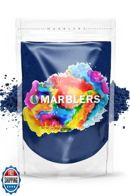 MARBLERS Blue Mica Powder Colorant [Fine Navy] 3oz (85g) | Cosmetic | Epoxy R - Image 1 of 4