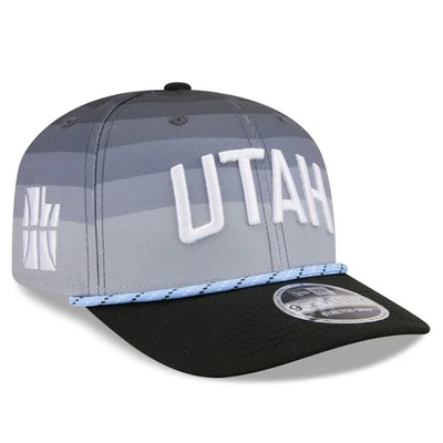 Men's New Era Gray/Black Utah Jazz 2025/26 City Edition 9SEVENTY Adjustable Hat - Image 1 of 4