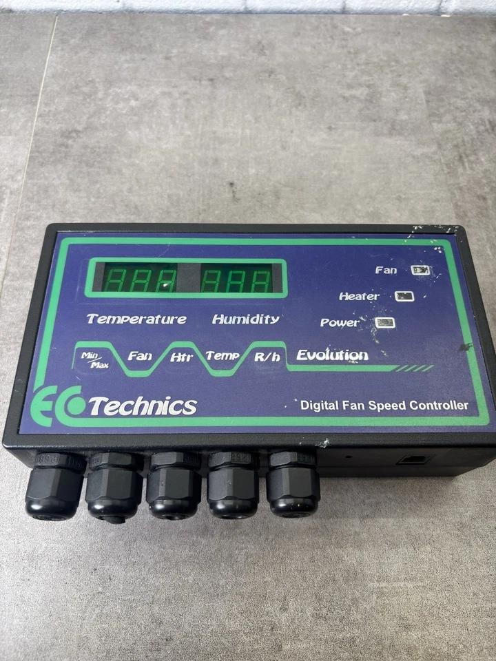 Ecotechnics Evolution Digital Fan Speed Controller Temperature Humidity Control - Image 1 of 4