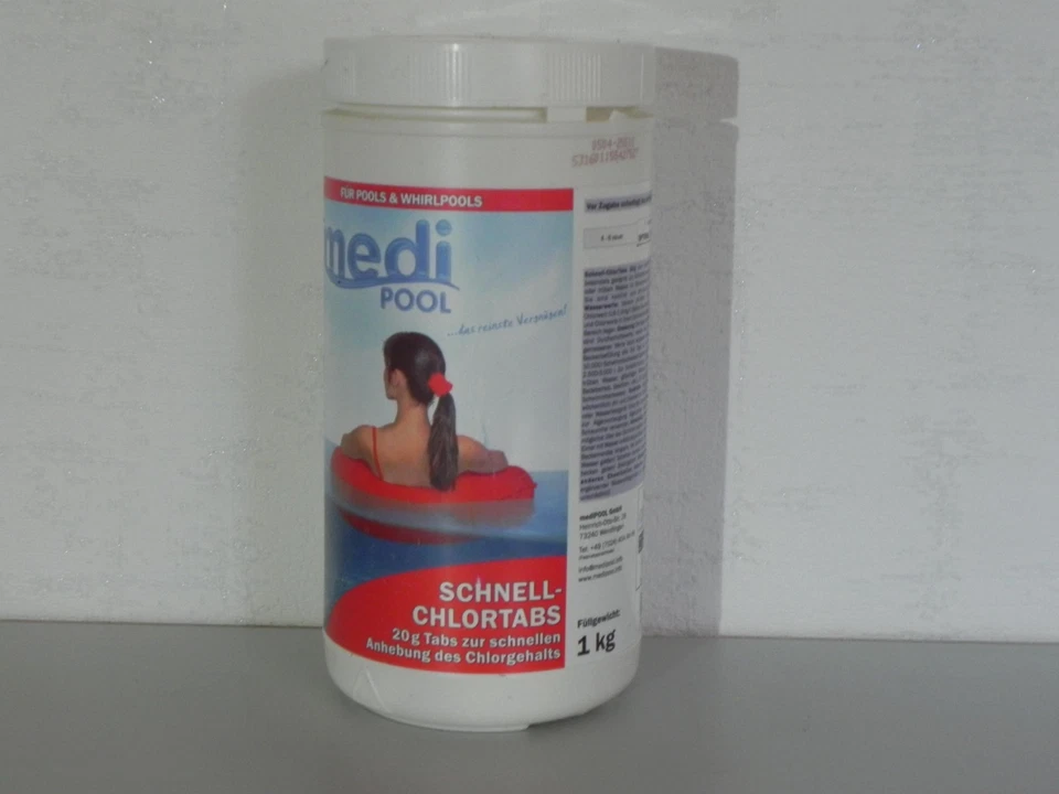 mediPool Chlor-Tabletten Mini-Tabs a 20g, Pool-Desinfektion | 1kg - Bild 1 von 1