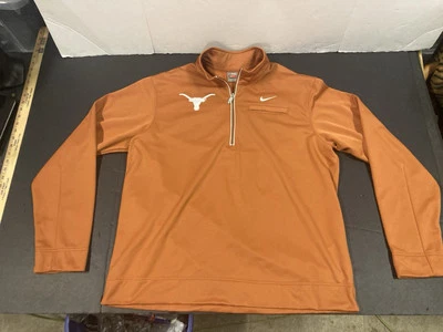 Nike Texas Longhorns Mujer’s Dri-Fit Pullover Naranja Quemado 1/4 Cremallera Talla XXL Logo Foto 1 de 4