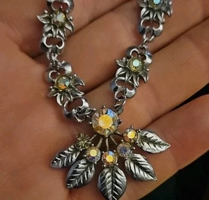 Collar de cristal boreal austriaco vintage años 50 - Imagen 1 de 6