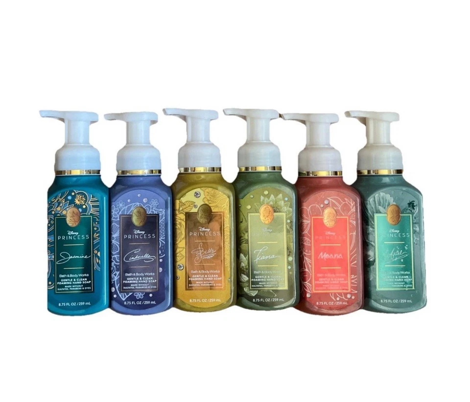 Disney Princess Foam Hand Soaps Bundle 8.75 OZ X 6 Set Bath and Body Works - Image 1 of 1