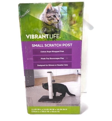 Poste rascador Vibrant Life gato pequeño 11,81 pulgadas de largo 11,81 pulgadas de ancho 16,54 de alto Foto 1 de 3