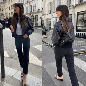 Pantalones de mezclilla rectos ajustados Jeanerica Midtown Fit MW006 NUEVOS CON ETIQUETAS en negro talla 30 - Imagen 1 de 12